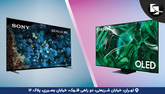 تصویر مقایسه‌ای از تلویزیون‌های OLED سونی و سامسونگ